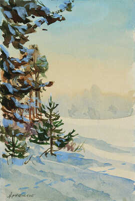 Архангельский Дмитрий Иванович. Зимний пейзаж